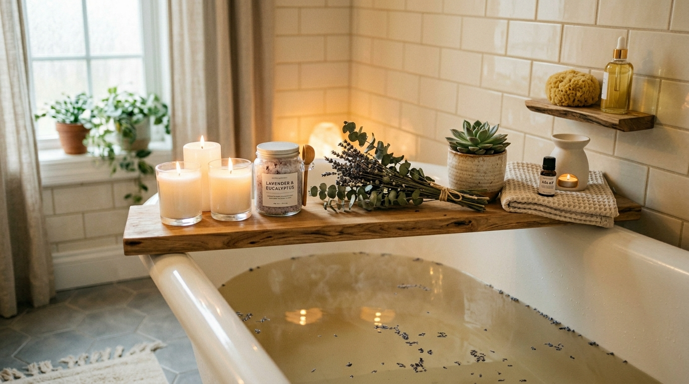 Add a shower niche instead of caddies